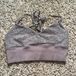 Alo Yoga Women's Heather Pink Sports Bra